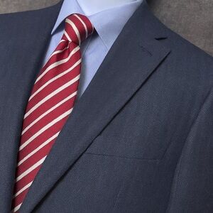 Tommy Hilfiger Sport Coat L46 Blue Herringbone Blazer Jacket Classic Casual